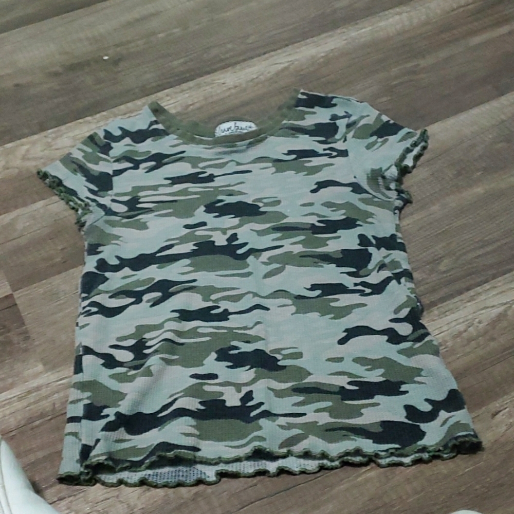 Camouflage Print Top
